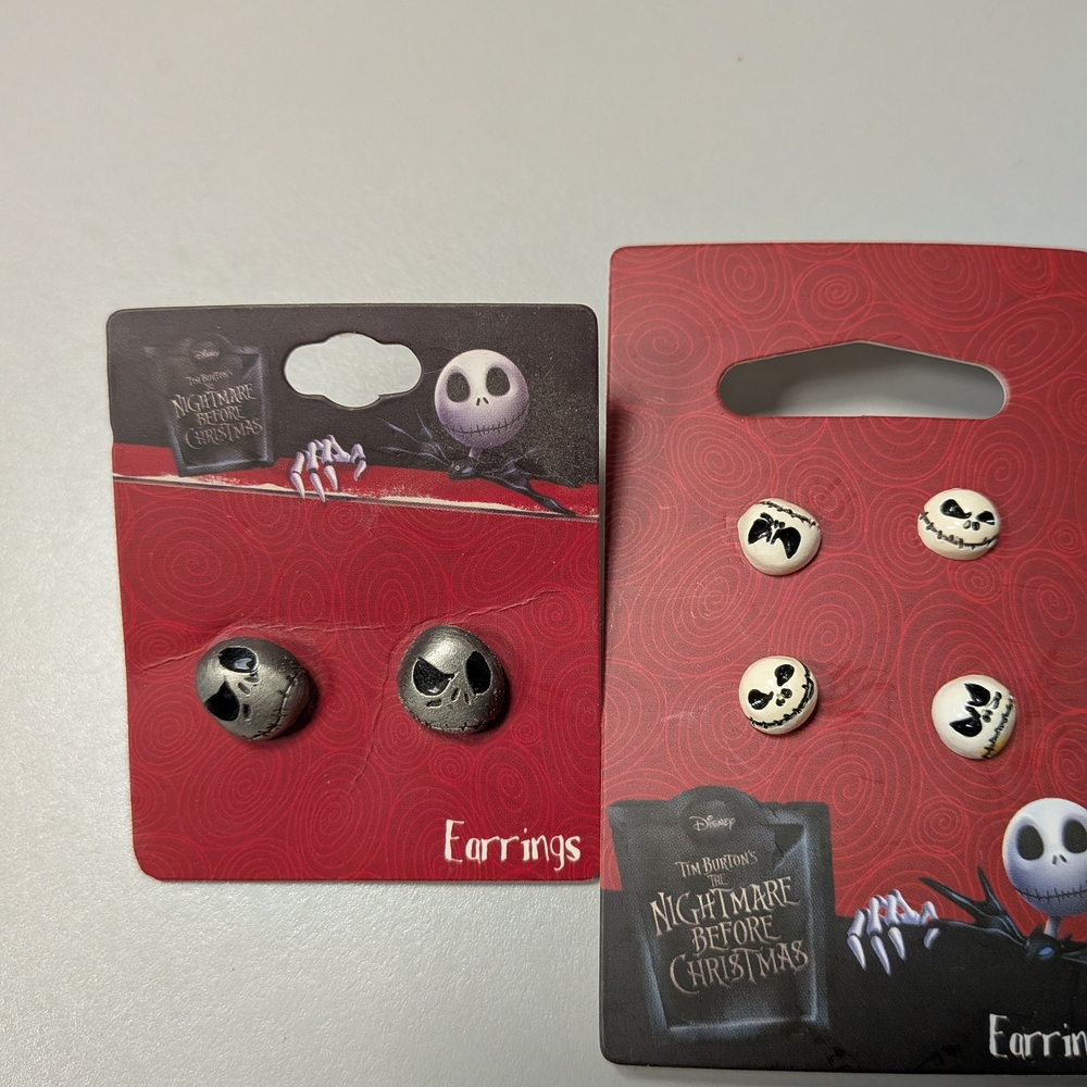 Disney Nightmare Before Christmas Earrings - 3 Pairs
